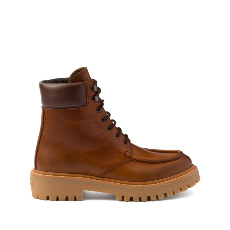 Prada Lug-sole Leather Boots