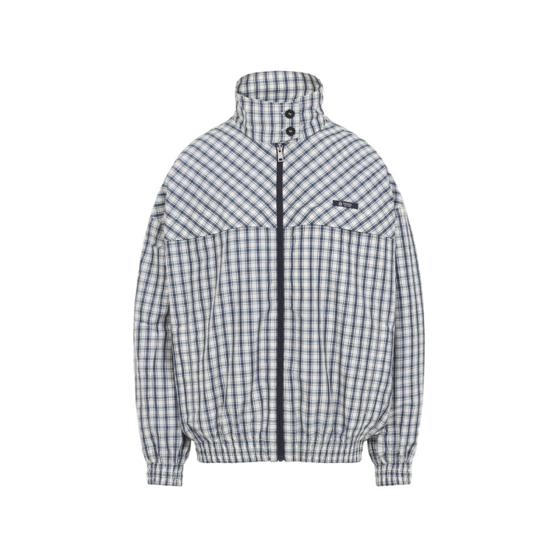 Prada Checked-pattern Zip-fastening Jacket