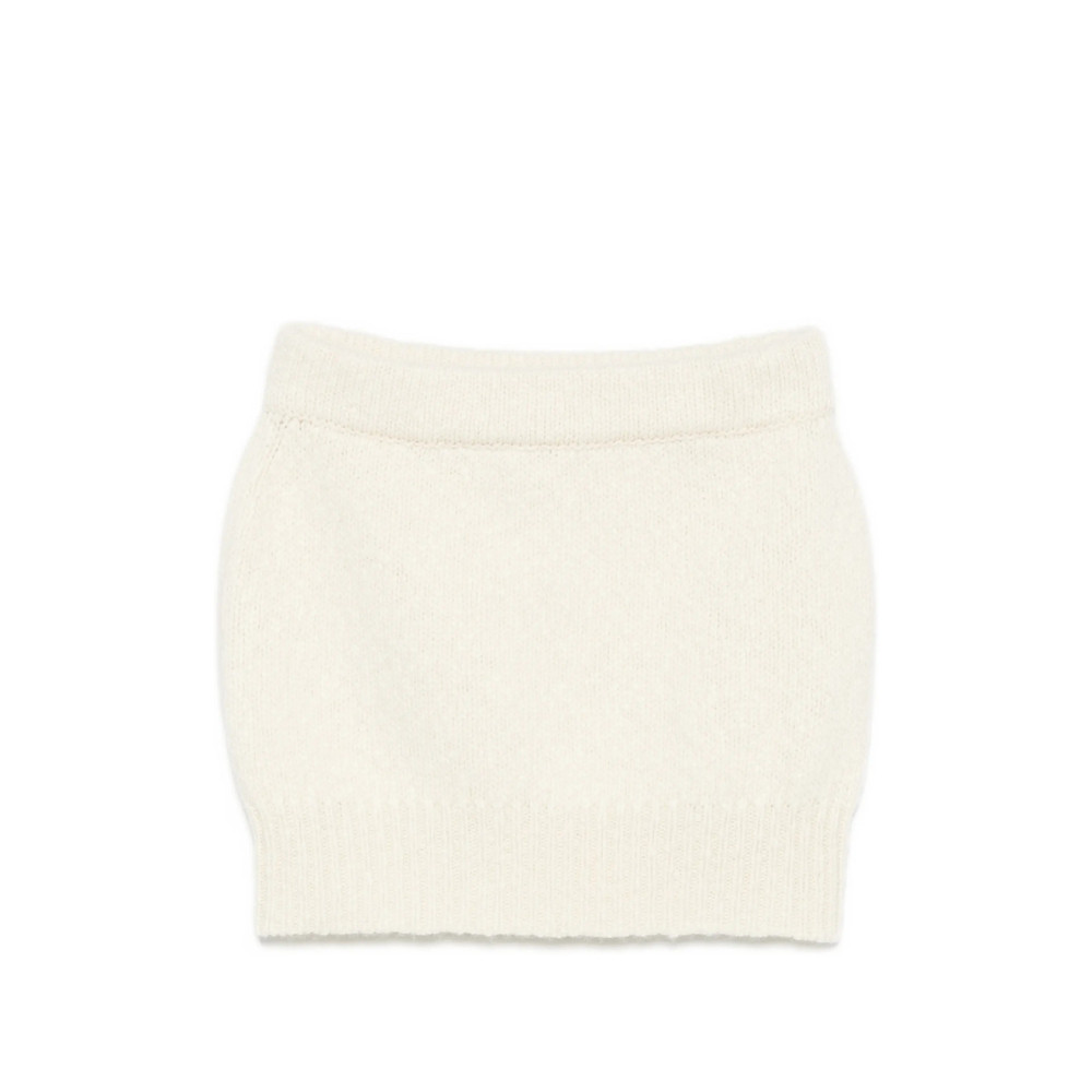 Malo Aran Ribbed-knit Mini Skirt