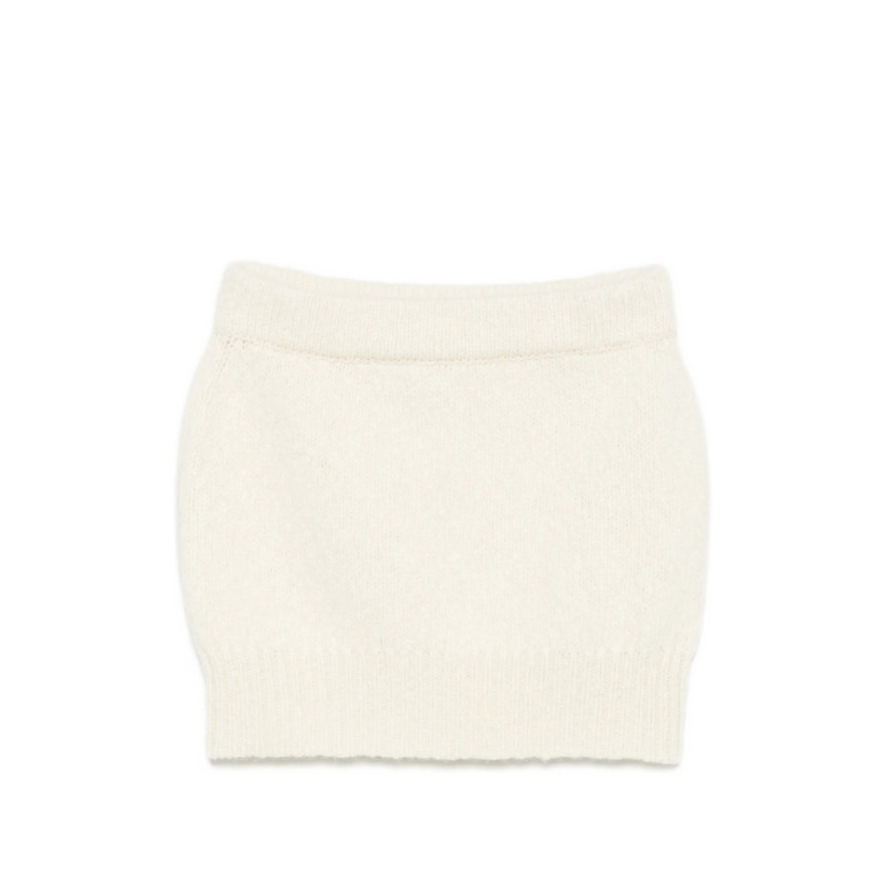 Malo Aran Ribbed-knit Mini Skirt