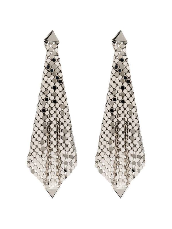 silver-tone earrings