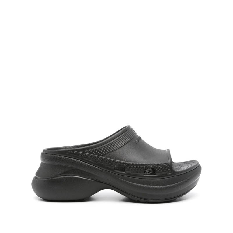 Balenciaga X Crocs 50mm Logo-embossed Slides