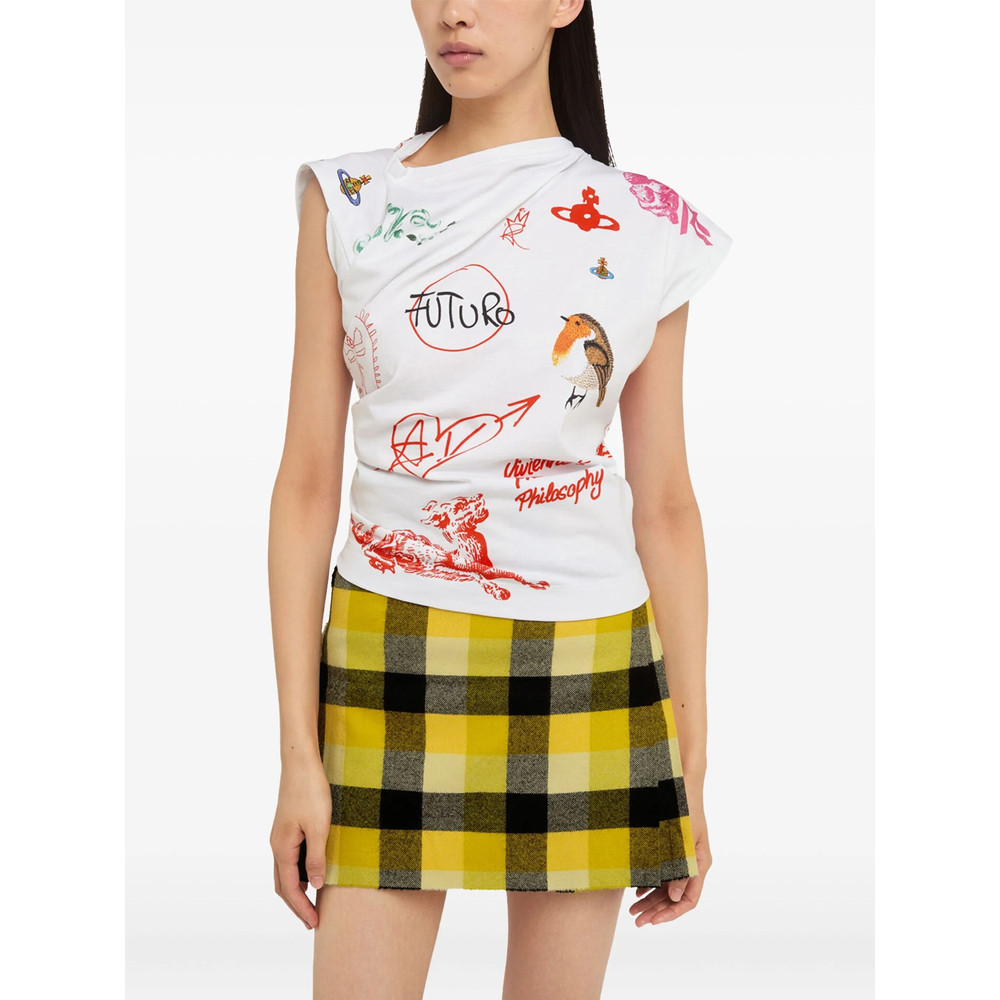 Vivienne Westwood Herbo Graphic-print Draped T-shirt