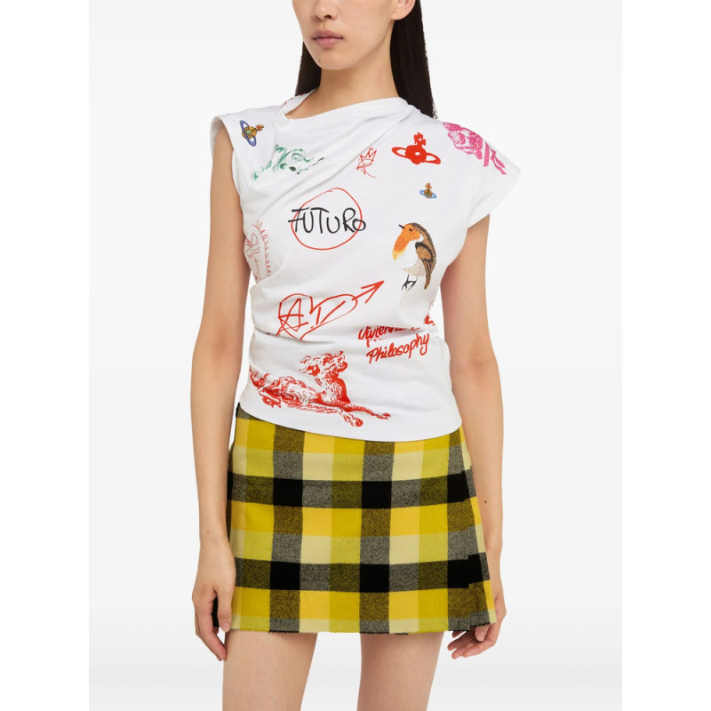 Vivienne Westwood Herbo Graphic-print Draped T-shirt