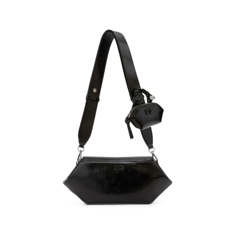 Ganni Bou Bag East/West Shine In Black
