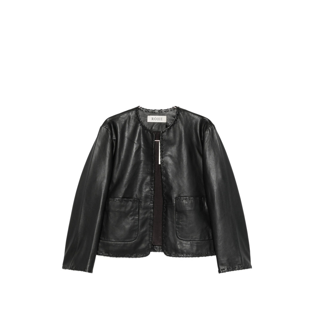 Rohe Whipstitch-trim Collarless Jacket