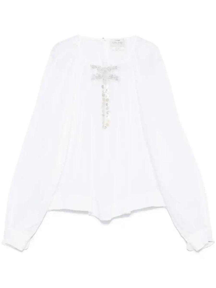 bead-detail shirt
