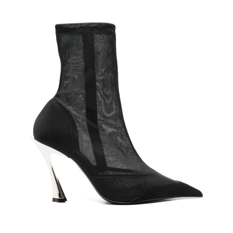 Mugler 95mm Mesh Ankle Boots