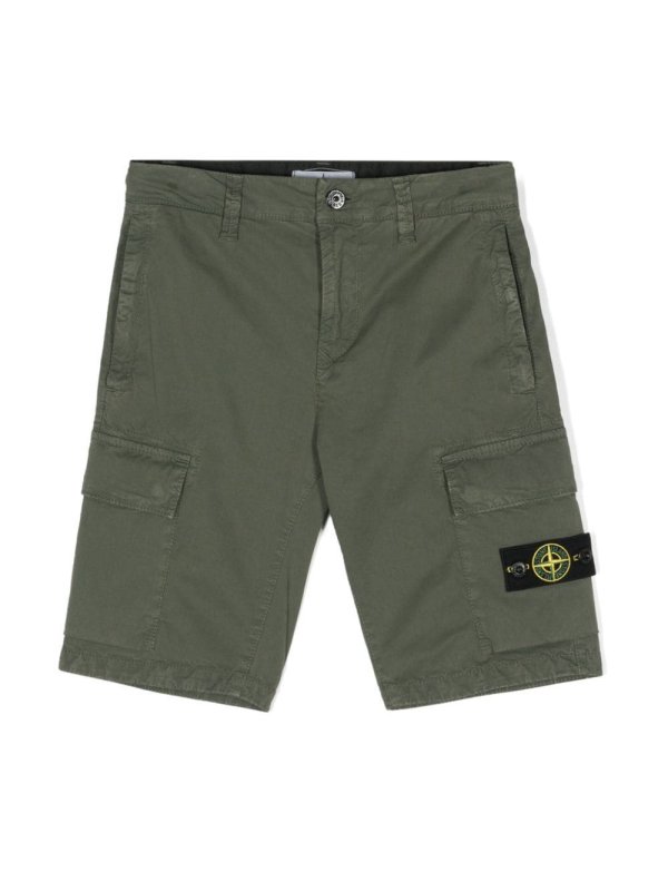 Compass-motif cargo shorts