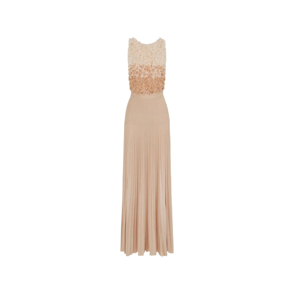 Elisabetta Franchi Pleated Maxi Dress