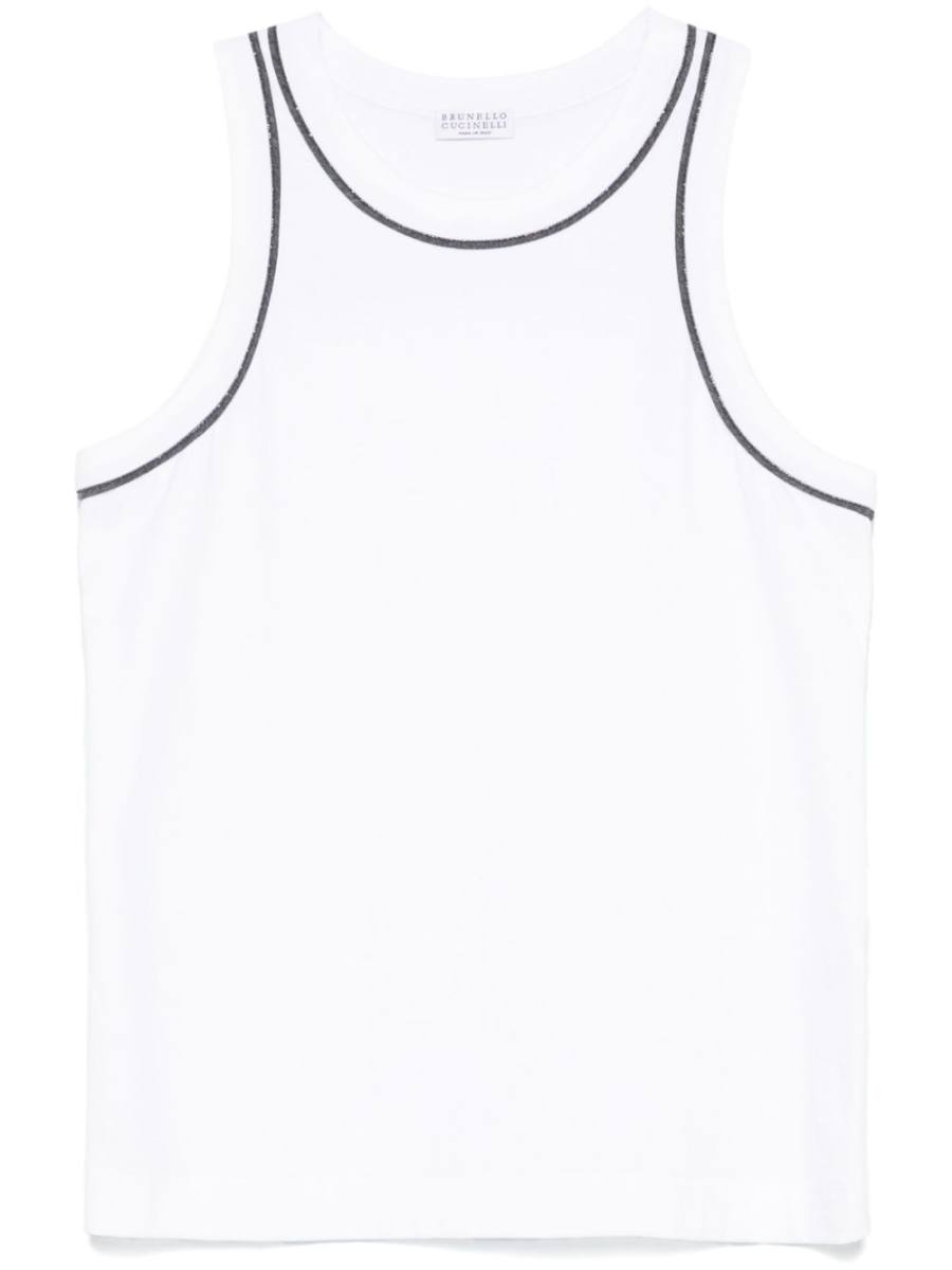 bead-chain detailed tank top