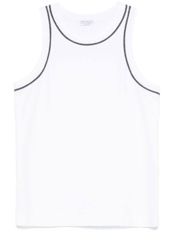 bead-chain detailed tank top