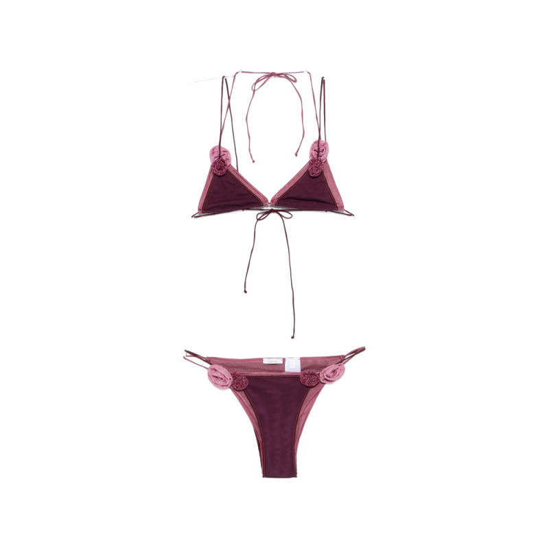 Oséree Doube Mesh Rose Bikini