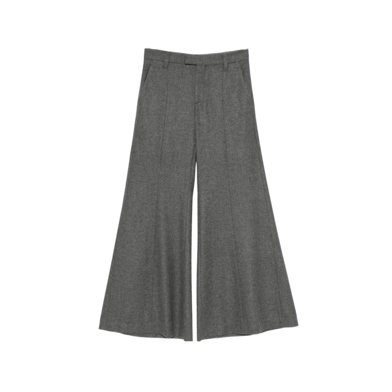 Brunello Cucinelli Pressed-crease Wide-leg Wool Trousers