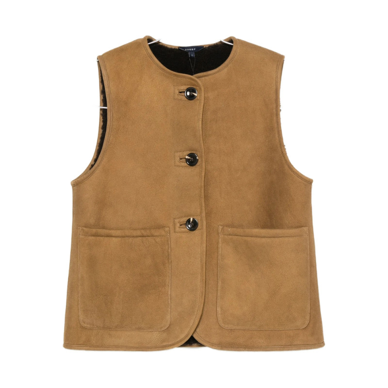 Soeur Buttoned Suede Waistcoat