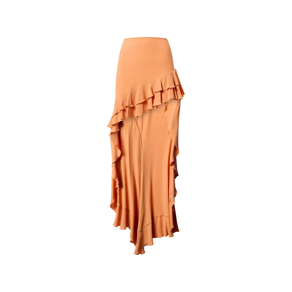The Andamane Camelia Ruffled Asymmetric Skirt