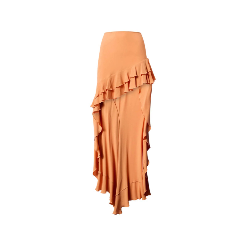 The Andamane Camelia Ruffled Asymmetric Skirt