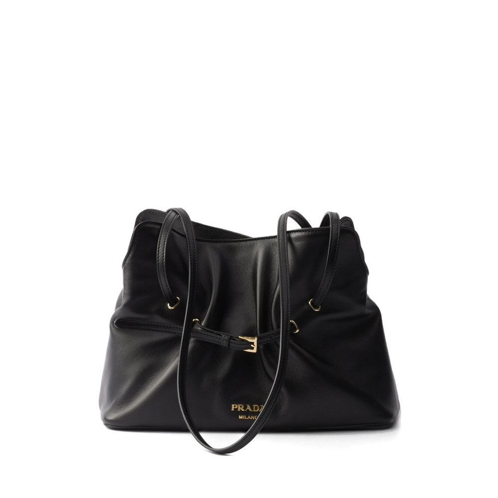 Prada Small Dada Leather Tote Bag