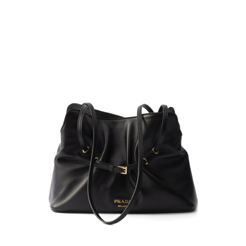 Prada Small Dada Leather Tote Bag