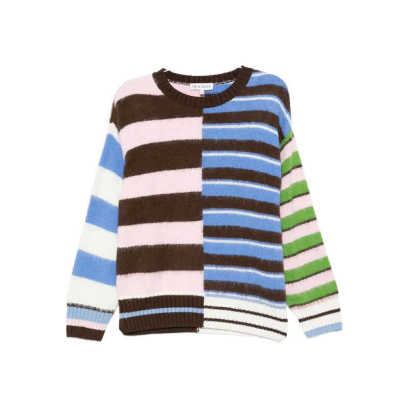 Stine Goya Crew-neck Striped Sweater