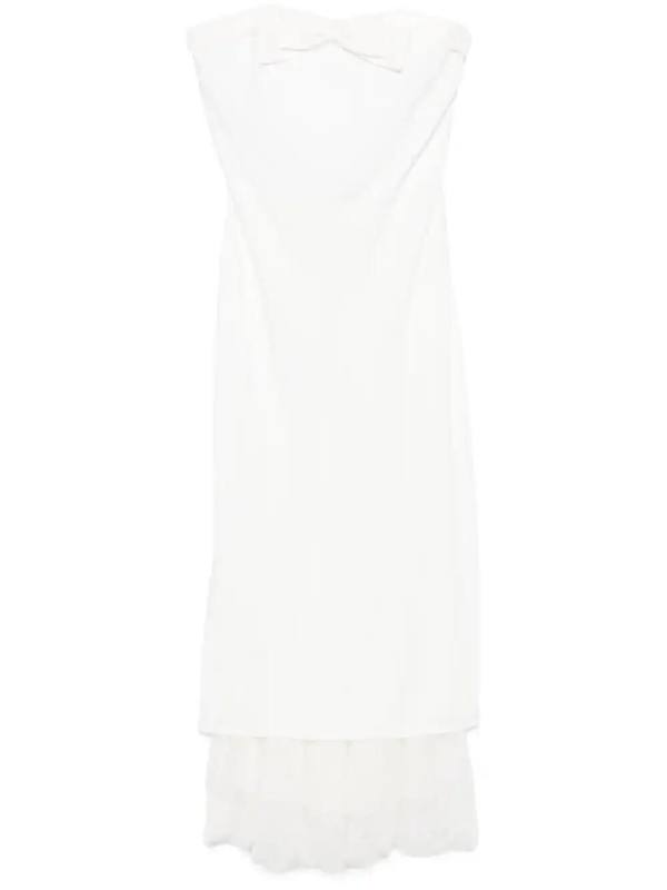 bow-detailed midi dress