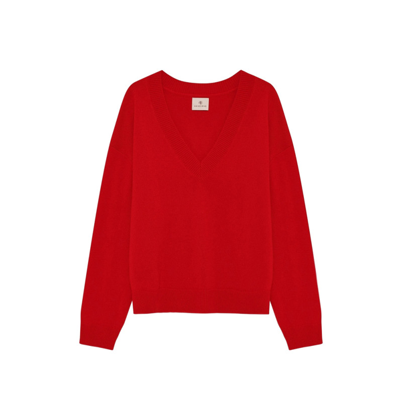 Anine Bing LEE SWEATER - TANGO RED