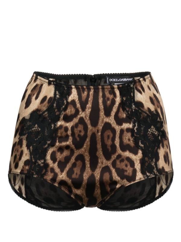 leopard-print high-waist briefs
