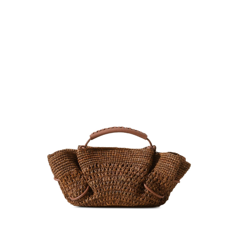 Hereu Mini Arta Crochet Raffia Tote Bag