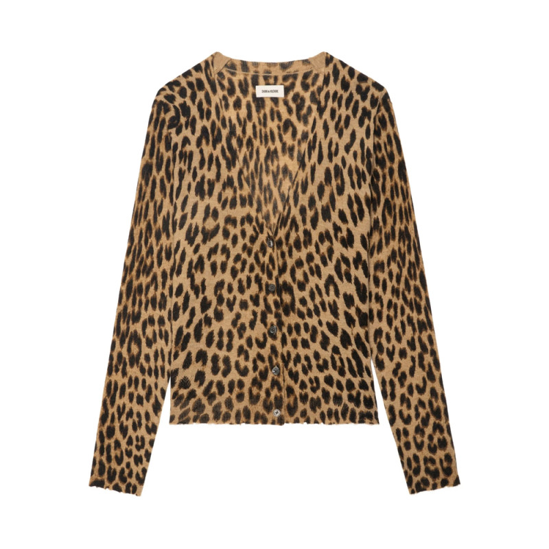 Zadig & Voltaire Manala Leopard-print Button Cardigan