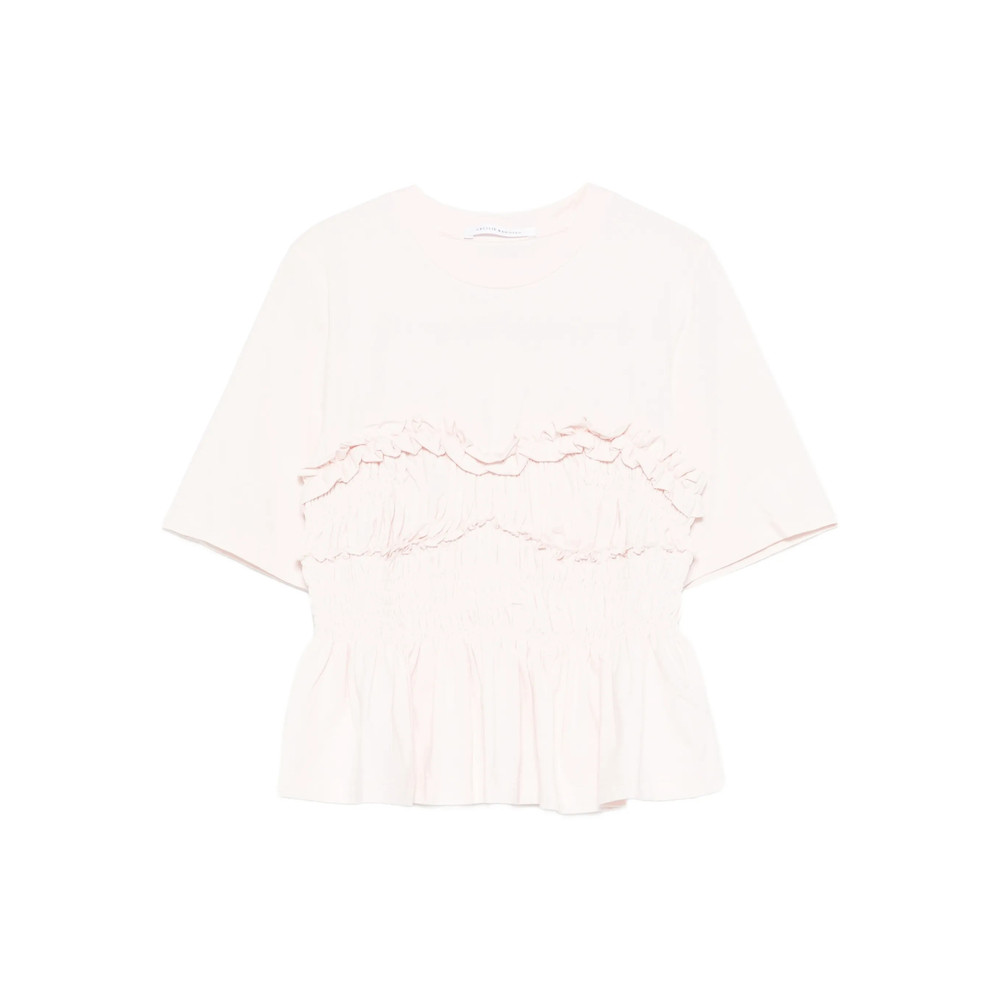Cecilie Bahnsen Ruffled Shirred T-shirt