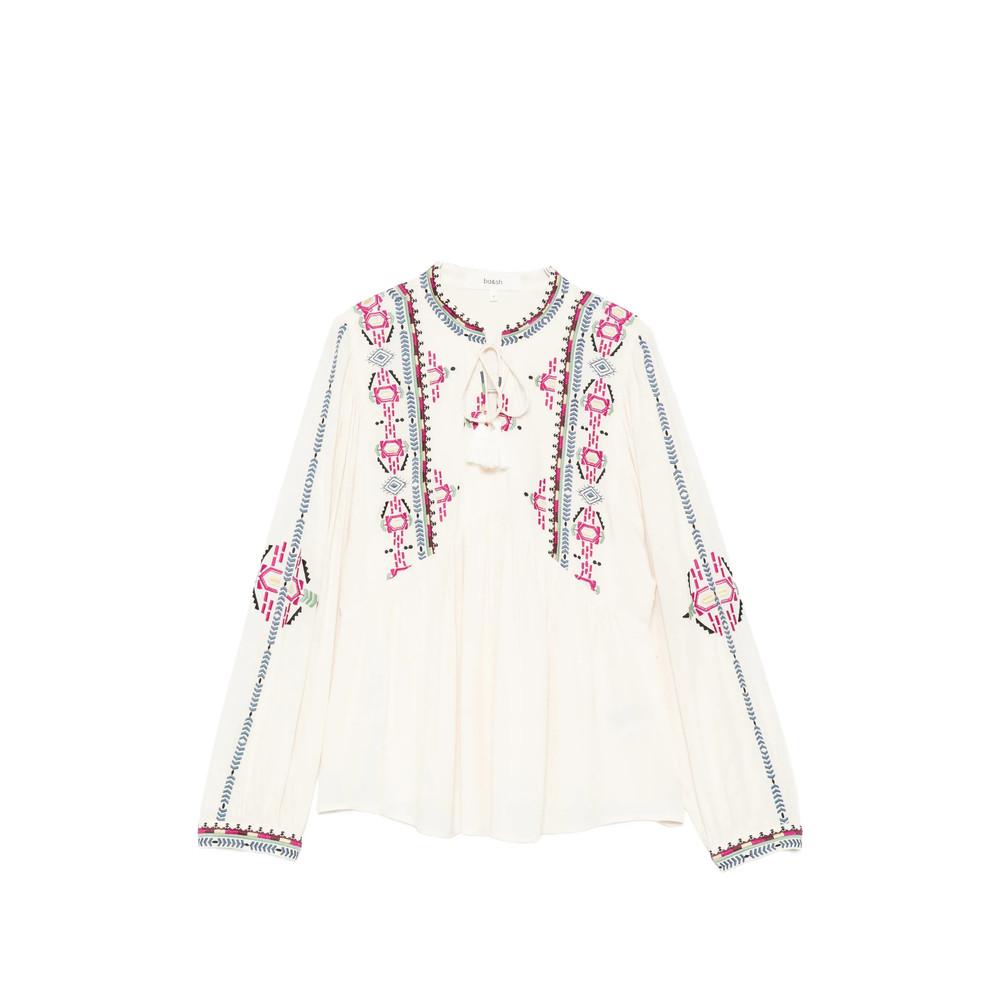 Ba & sh Embroidered Tassel Blouse