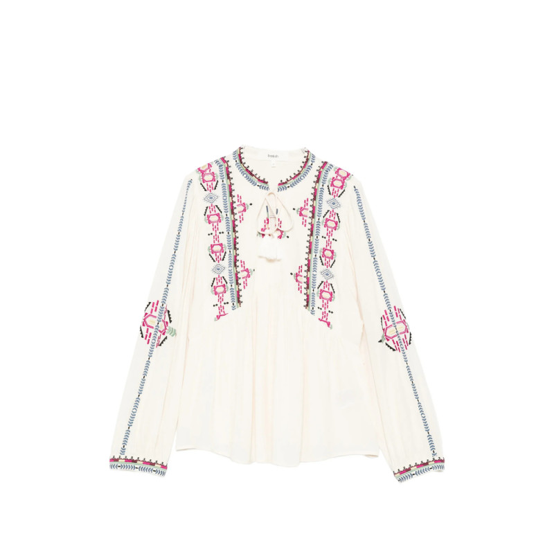 Ba & sh Embroidered Tassel Blouse