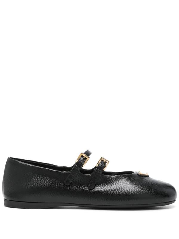 leather ballerina shoes
