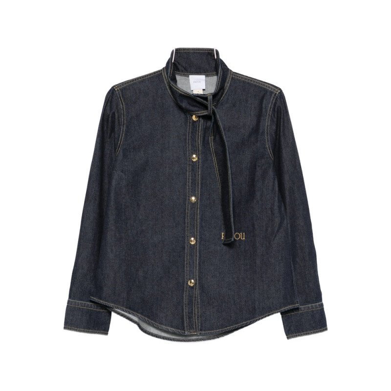 Patou Embroidered-logo Denim Shirt