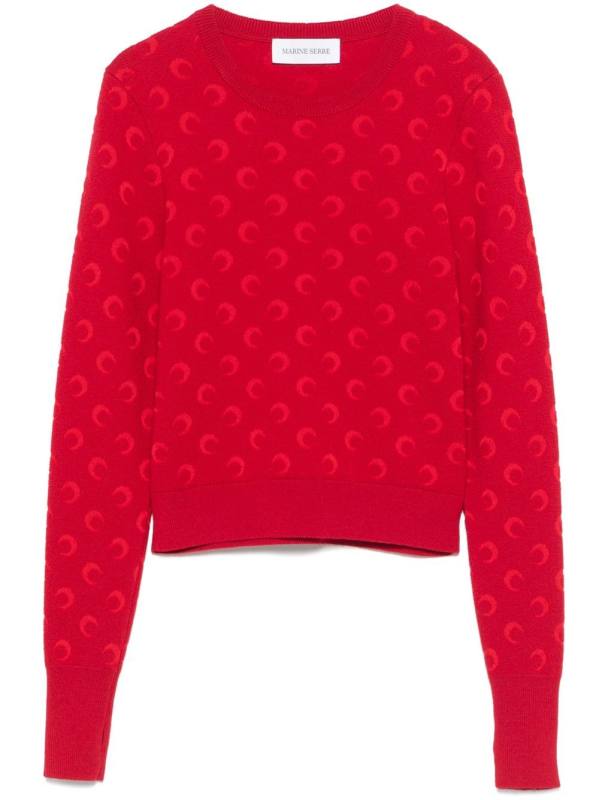 Moon-jacquard sweater