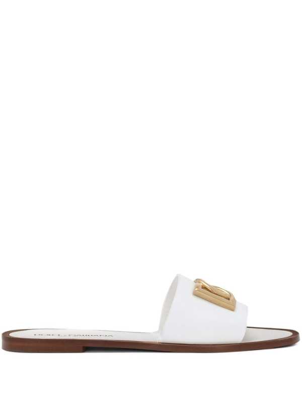 DG-logo leather sandals