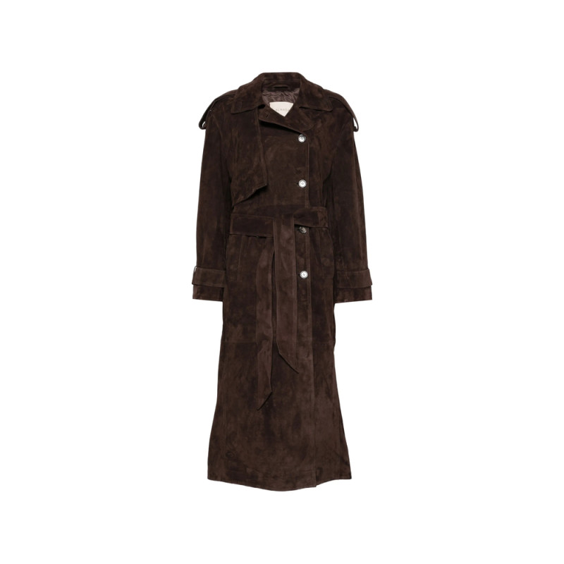Almada Belted Suede Trench Coat