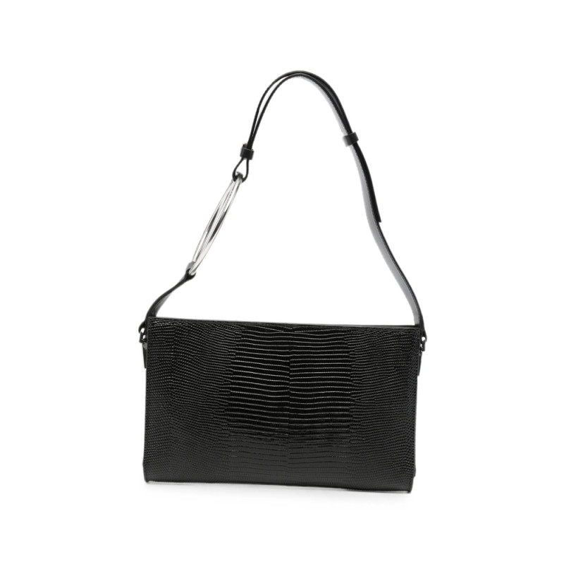 Dondup Ring-handle Lizard-effect Tote Bag