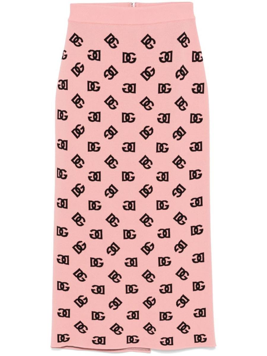DG-jacquard pencil skirt