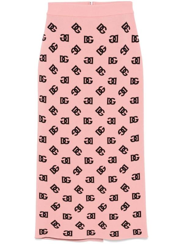 DG-jacquard pencil skirt