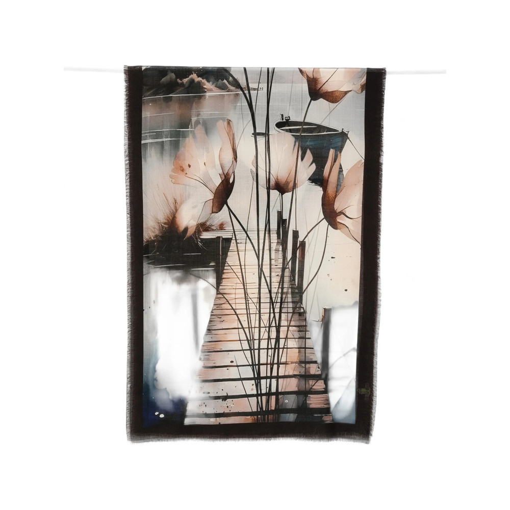 D'aniello Graphic-print Frayed-edge Scarf