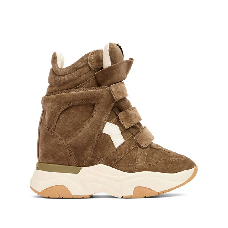 Isabel Marant Balskee Suede Wedge High-top Sneakers