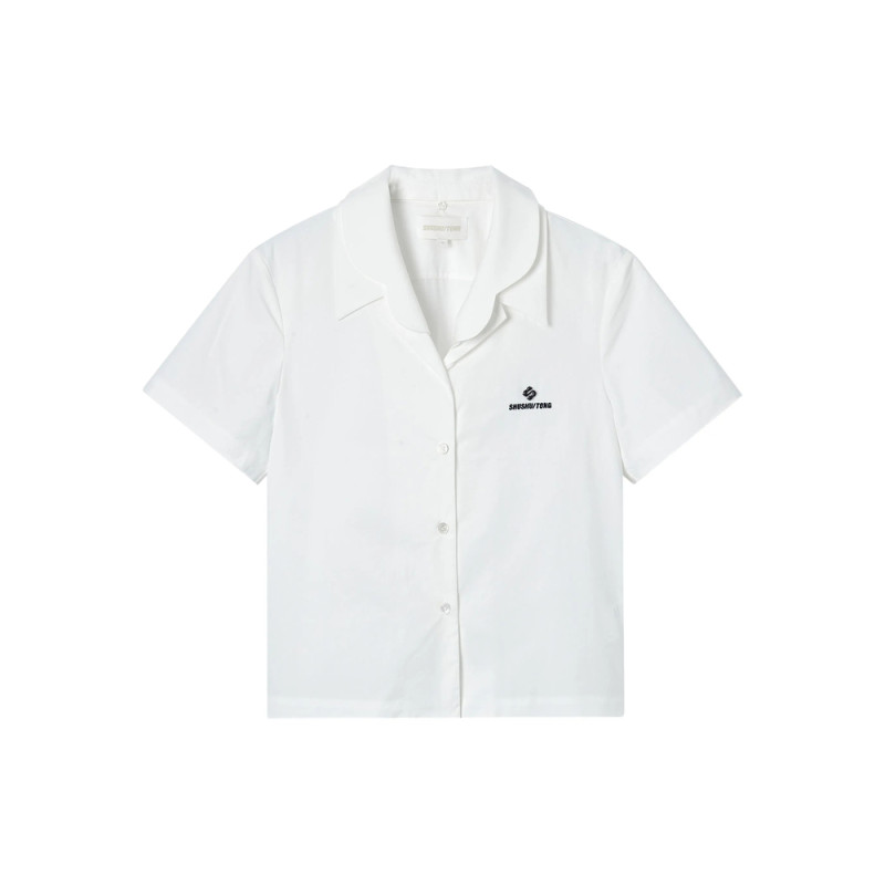 Shushu/tong Layered-collars Short-sleeved Shirt