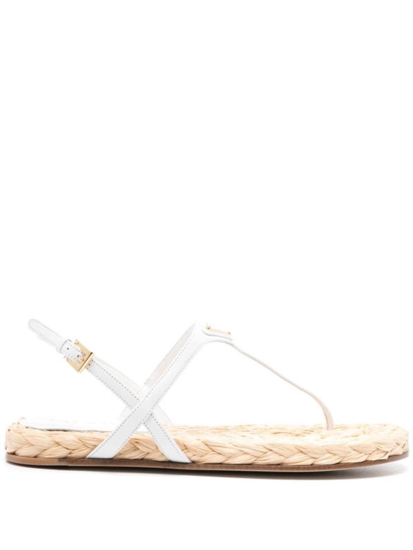 triangle-logo slingback sandals