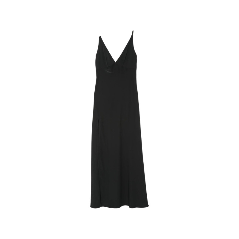 Iro Side-slit V-neck Dress