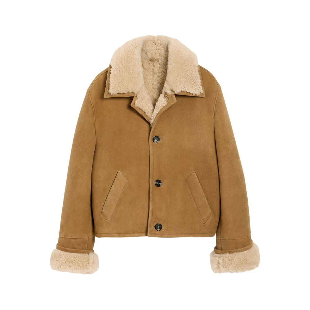 Ami Paris Shearling Button-up Jacket
