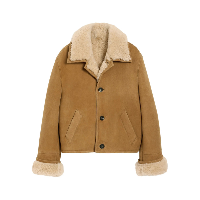 Ami Paris Shearling Button-up Jacket