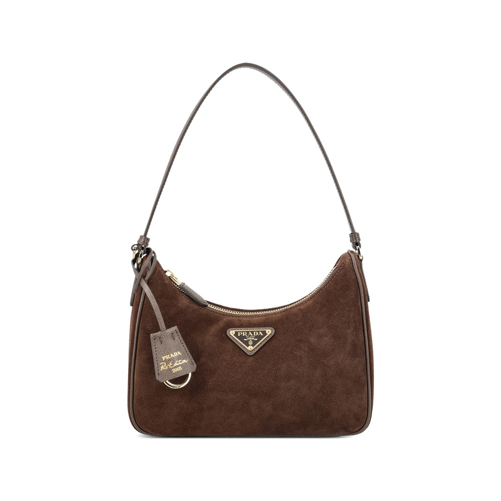 Prada Re-Edition 2005 Suede Shoulder Bag