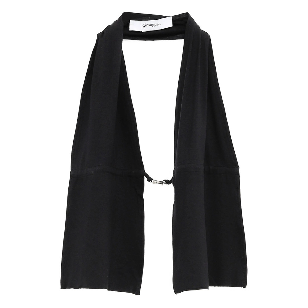 Gimaguas Mia Draped Buckle Halter Top