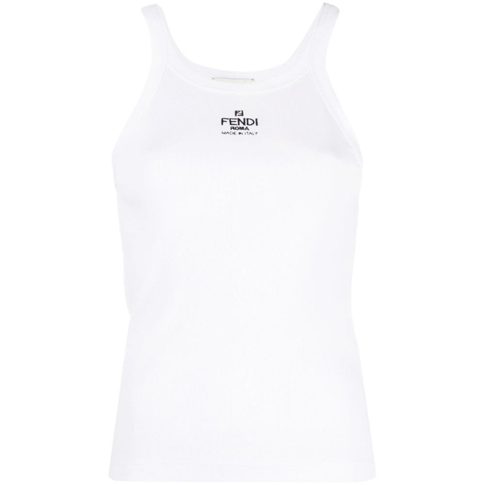 Fendi Logo-embroidered Vest Top